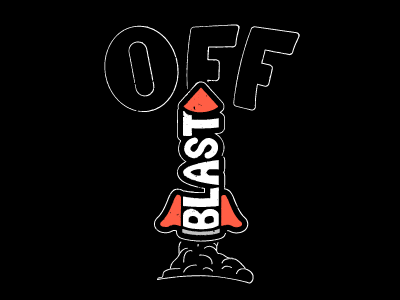 Blast Off letters space typography