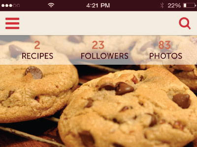 Recipe Me app application social media user experience user interface