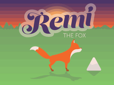 Remi The Fox app design flat flat design fox illustration