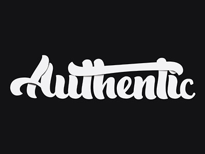 Authentic design illustration lettering type typography