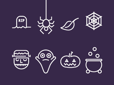 Halloween Icon Set design icon line art