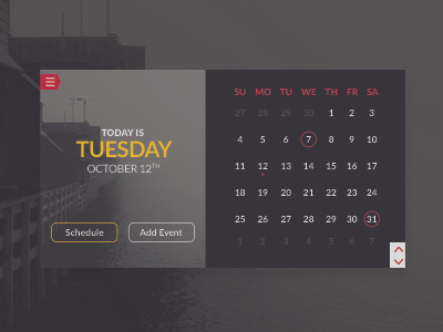 Calendar UI calendar ui user interface