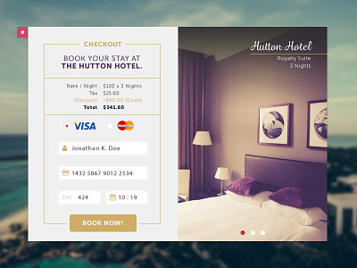 Checkout Form app checkout dailyui form hotel payment ui