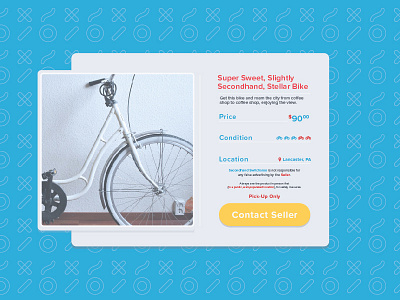 Daily UI 012 - eCommerce Product Shot bike dailyui ecomm ecommerce pattern