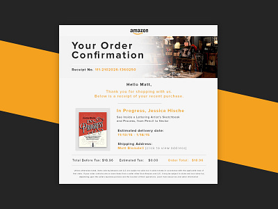 DailyUI 017 - Email Receipt amazon daily ui email email receipt jessica hische receipt