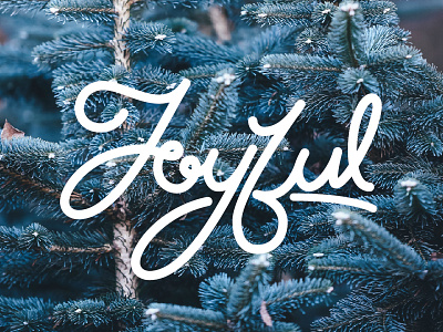 Joyful lettering type typography