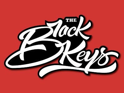 The Black Keys band lettering music type typography vector