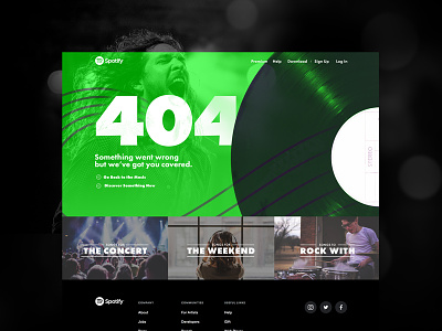Rock Out with your 404 out 404 design ui ux. user interface web website