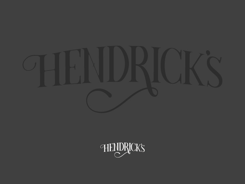 Hendrick's lettering logo illustration custom type type gin