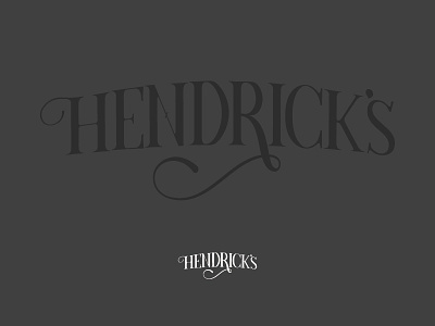 Hendrick's custom type gin illustration lettering logo type