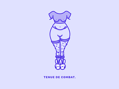 Tenue de combat. blue body clothes confinement corona coronavirus illustration illustrator outfit photoshop purple quarantine stayhome woman