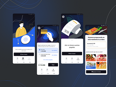 Food App - Chefi Screen illustrations app design figma illustration illustrator mobile startup