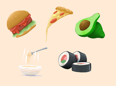 Delicious food graphic design illustration illustrator painting procreate