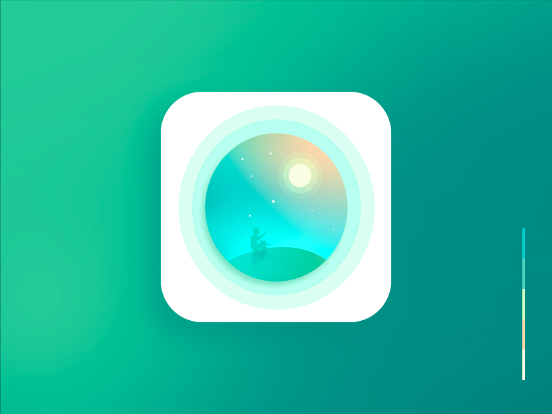 A Beautiful World ui ux design universe earth yoga user interaction ui health moon icon
