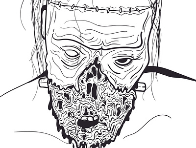 zombea design flat illustration vector