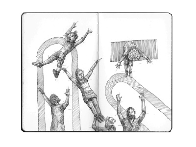 Sketchbook_10 acrobatics artwork circus design illustration ink moleskine sketch sketchbook