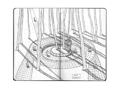 Sketchbook_11 architecture artwork design illustration ink moleskine nature sketch sketchbook trees