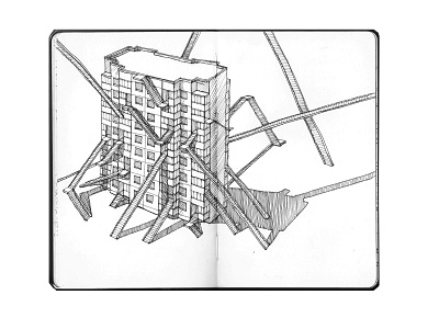 Sketchbook_22 architecture artwork illustration ink moleskine sketch sketchbook stairs urbanism