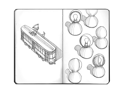 Sketchbook_24 artemide artwork design illustration ink italy milano moleskine sketch sketchbook tram