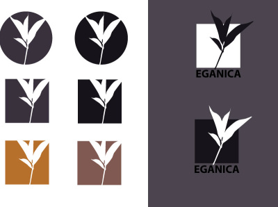 Eganica logo floral illustrator logo logodesign logotype nature nude simbol simple vector