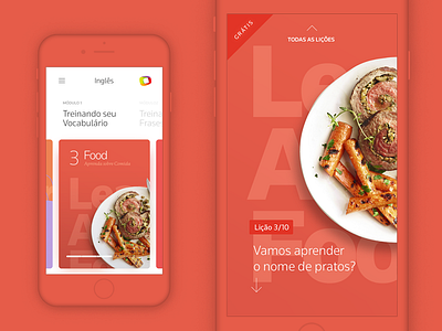 Language courses courses food mobile app