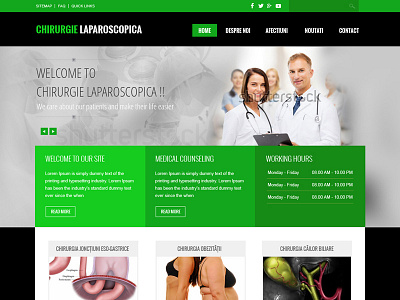 Chirurgie Laparoscopica app app ui application clean clinic corporate design doctor health landing page medical professional technology uiux web design web page web ui website