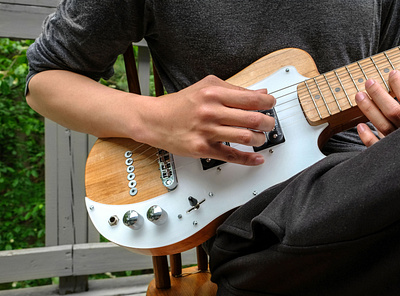 Electric Guitar electronics guitar music portable product design sculpture woodworking