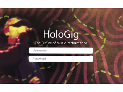 HoloGig Homepage branding colaboration community design electronics graphicdesign illustration music thesis typography ui