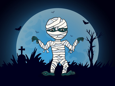 The Mummy Mascot Illustration