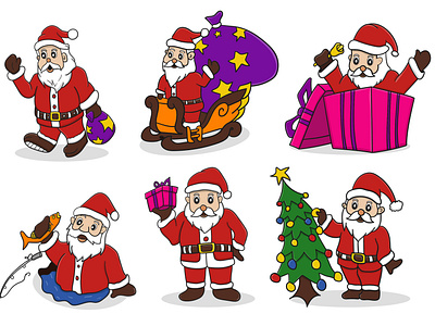 Cute Santa Claus Character kids