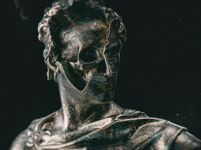 Corroded Statue 3d art artist cinema4d concept design photoshop promotional redshift render