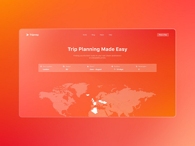 Travel Planning Website branding design ui ux web