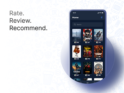 Movie App app design ui ux web