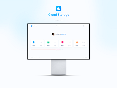 Cloud Storage Platform Concept app branding design illustration ui ux web