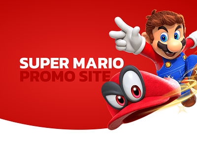 Super Mario promo site design illustration landing ui web