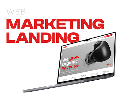 Marketing Landing design marketing red ui web