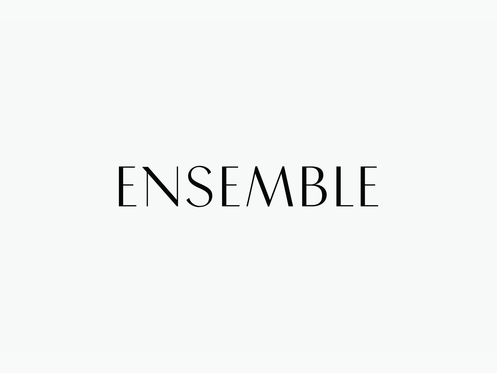 Ensemble Brainstorm brand clothing consulting design fashion icon identity logo typography wordmark