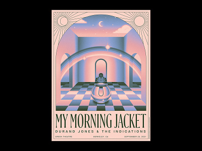 My Morning Jacket Poster airbrush berkeley color design illustration layout music my morning jacket oakland poster psychedelic rainbow san francisco surreal surrealism typography window