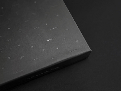 The Black Box black box design minimal monotone mystery notebook packaging photography product design