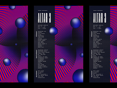 Altar 3 abstract design festival flyer music festival op art poster poster design psychedelic
