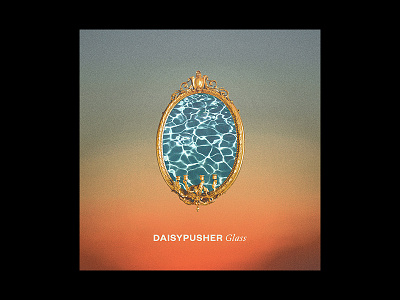 Daisypusher — Glass album cover band collage cover design music pool surrealism typography water