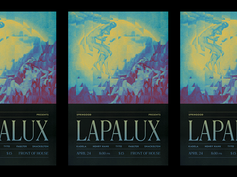 Lapalux Poster collage design flyer music painting poster show poster typography