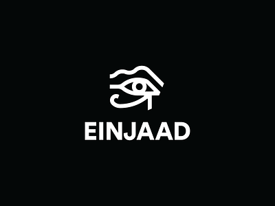 Einjaad Logo artist brand brand identity design eye of horus logo morocco typography