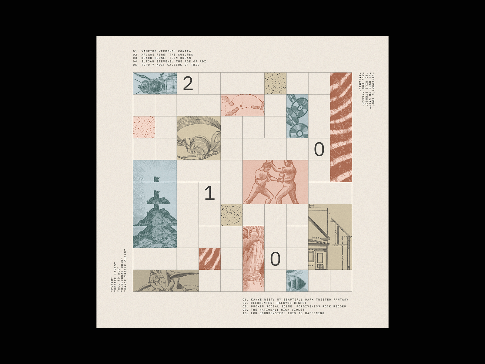 Decaded album artwork album cover collage design illustration layout mixtape music playlist print typography