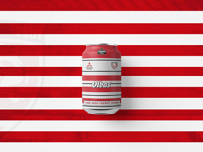 Gloucester Rugby - Premiership Beers Collection branding can can design can designer cherry craft ale craft can craft cider craft lager gloucester mitsubishi red rugby rugby world cup