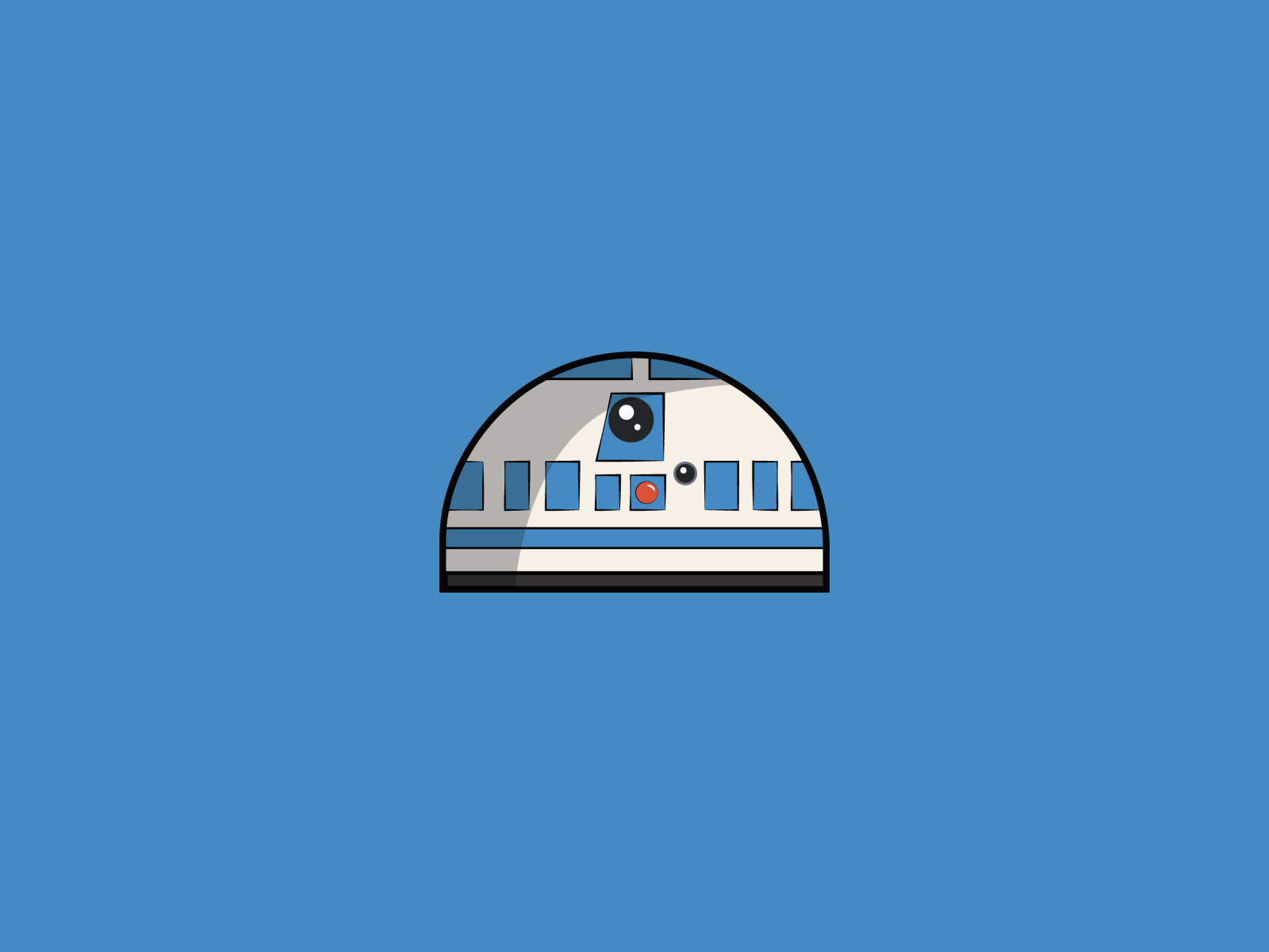 R2D2 - Flat Design by Wirral Graphic Designer on Dribbble