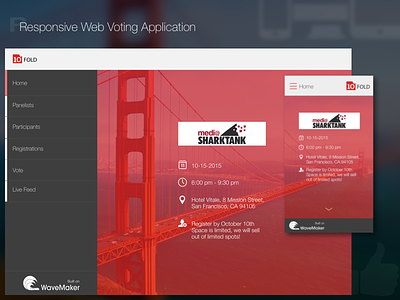Responsive Web Application app conference mobile responsive simple ui ux visual vote web