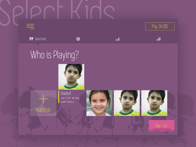 Play-School Kiosk App app illustration interaction ios ipad kids kiosk play school ui ux visual