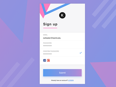 Signup clean dailyui interaction ios mobile signup simple ui ux visual