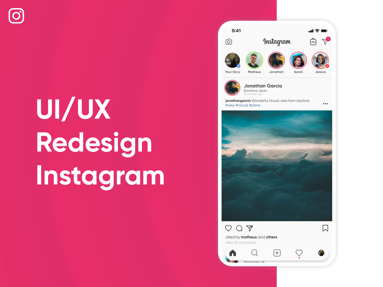Instagram UI/UX Redesigned by Cemal Can Basaranel on Dribbble